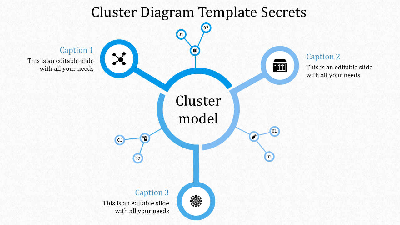 cluster diagram template-blue